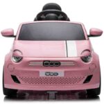 Fiat 500 roze auto na akumulator 2