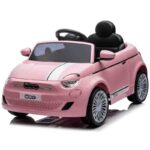 Fiat 500 roze auto na akumulator 1