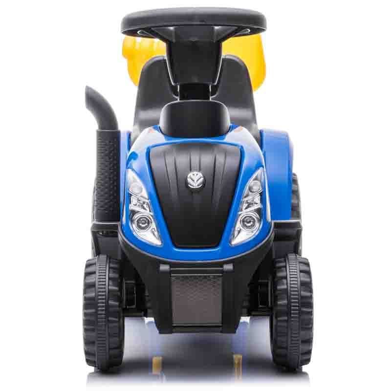 Dečiji traktor guralica New Holland T7 plavi sa prikolicom 2