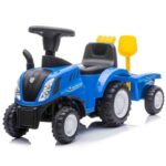 Dečiji traktor guralica New Holland T7 plavi sa prikolicom 6
