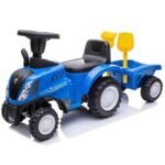 Dečiji traktor guralica New Holland T7 plavi sa prikolicom 7