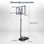 Sportivo koš podesive visine 206-273 cm 3