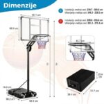 Sportivo koš podesive visine 150-305 cm 3
