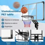 Sportivo koš podesive visine 150-305 cm 4