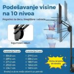 Sportivo koš podesive visine 150-305 cm 5