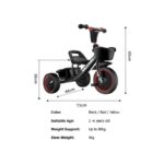Dečija tricikla sa pedalama Haoayou 10 crni 6
